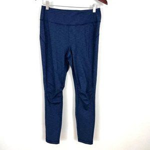 Duluth Trading Blue Ruched Knee Leggings Women Size Medium